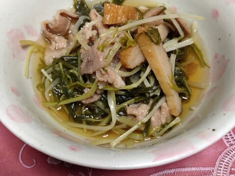 水菜と、平天の煮浸し☆